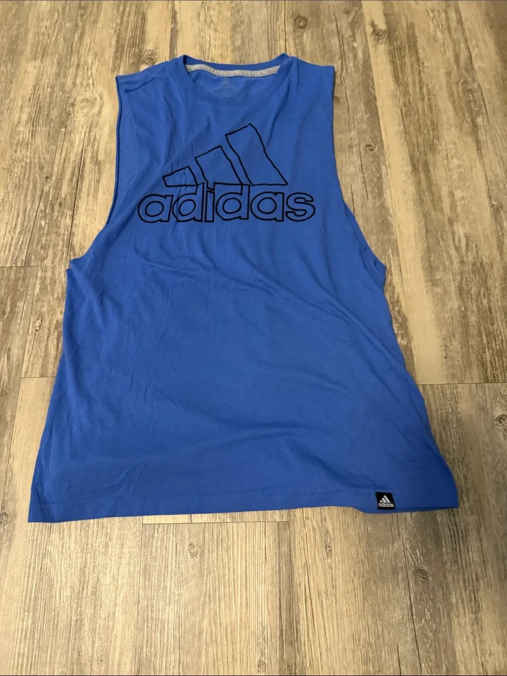 New. adidas Royal Blue Men's Logo Muscle Tank